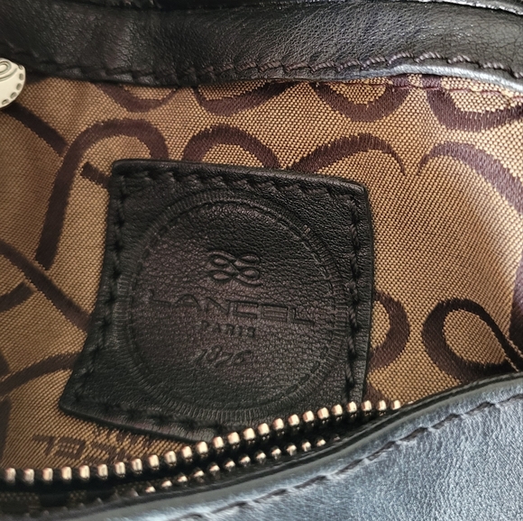 LANCEL Paris Black Leather Designer Purse - Picture 11 of 16
